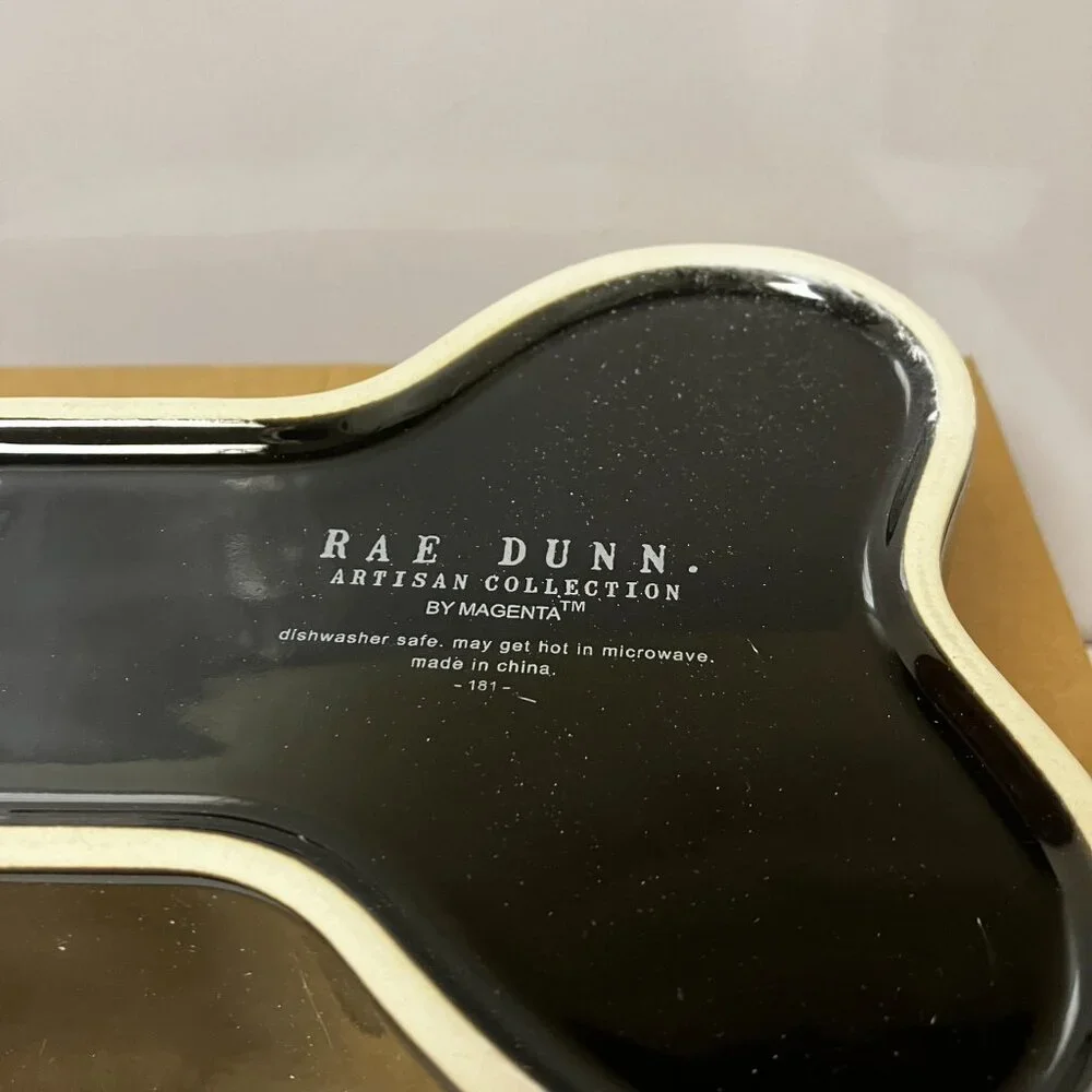 NEW Rae Dunn Orange Dog Bone Bowl Bone Appetit Brand New in original box